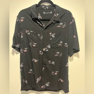 Allsaints mens button down camp shirt